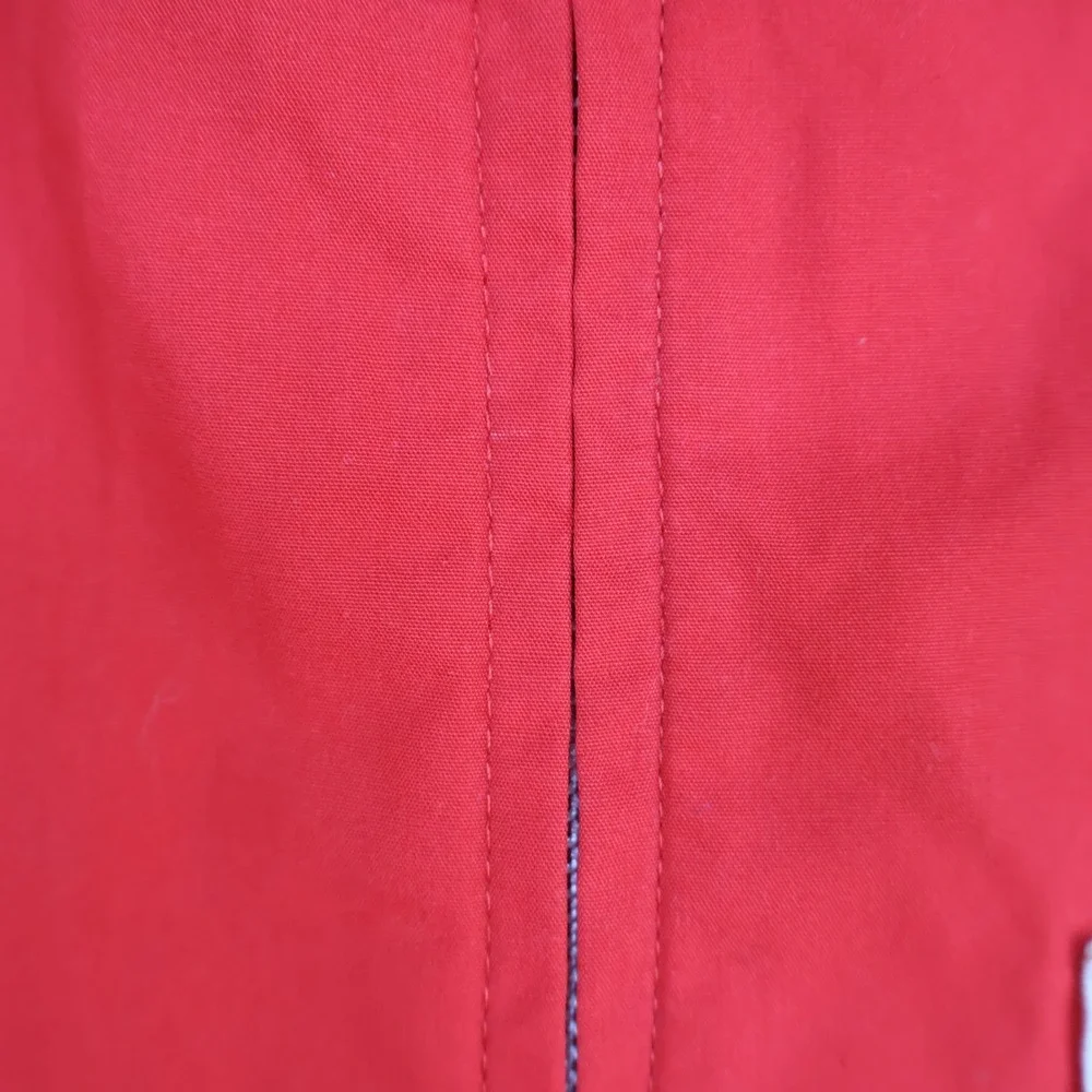 Vintage Case IH Harrington Jacket L Workwear Agriculture Farm Red Poly Cotton‎